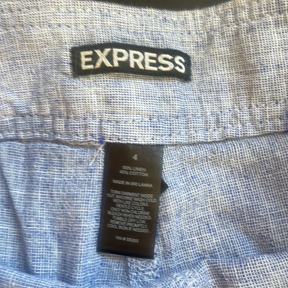 Express sailor shorts,light blue,Linen cotton blend, front buttons, size 4 - Picture 5 of 9